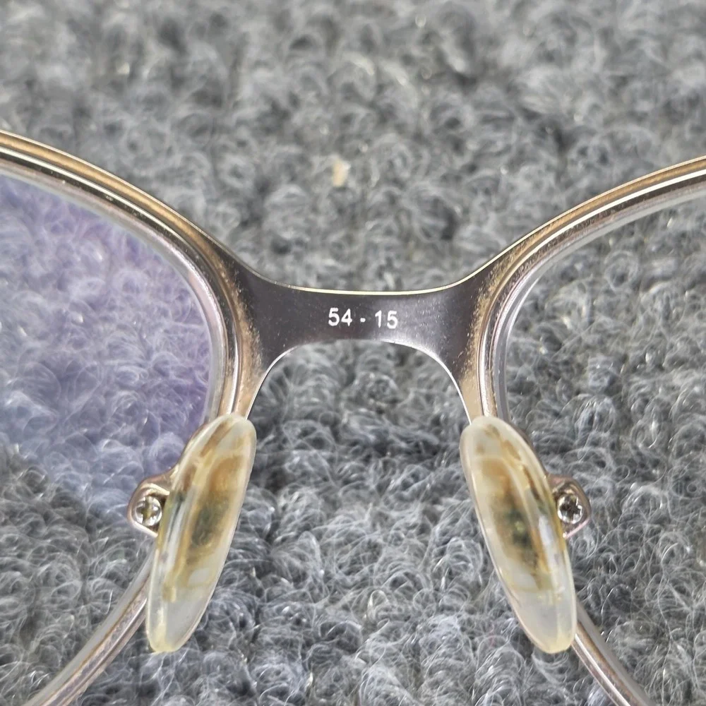 Linda Evans Eyeglasses Women Brown Cat Eye Half Rim 54-15-140 387